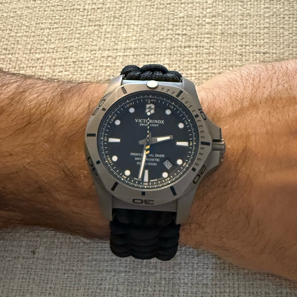 Victorinox Black and Gray I.N.O.X. Dive Watch - Paracord Strap